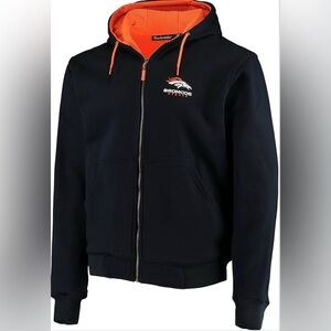 NFL Denver Broncos Craftsman Full Zip Thermal Hoodie Men’s Large